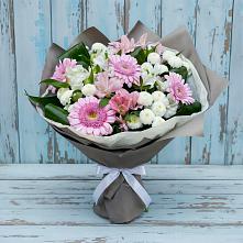 Букет цветов из:  Герберы, Альстромерии и Хризантемы #REPLACE_PRED# Сосновке