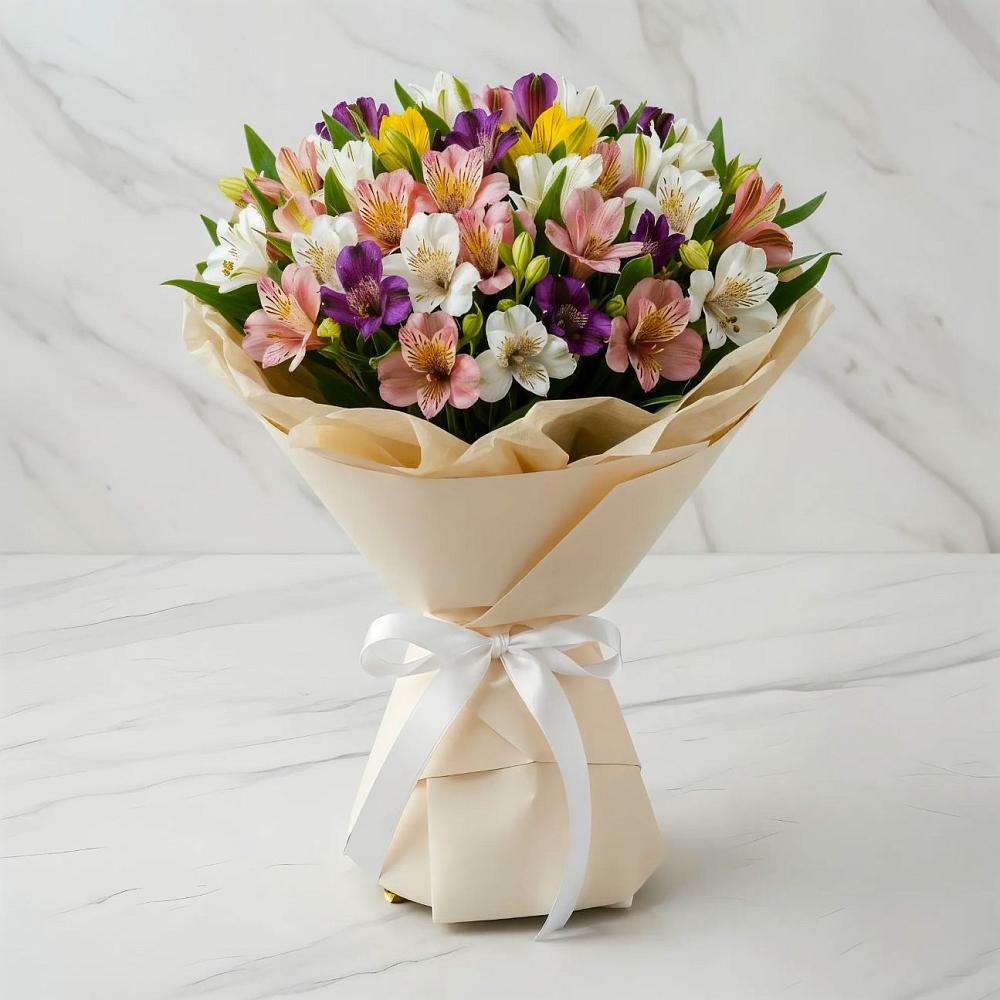 Букет цветов из: Альстромерии в Сосновке