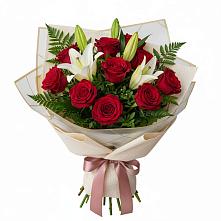 Букет цветов из:  Лилии и Розы в Сосновке