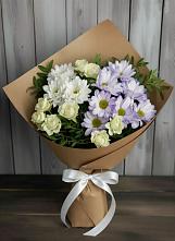 Букет цветов из:  Хризантемы и Розы в Сосновке