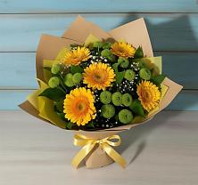 Букет цветов из:  Герберы и Хризантемы в Сосновке