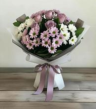 Букет цветов из:  Хризантемы и Розы в Сосновке