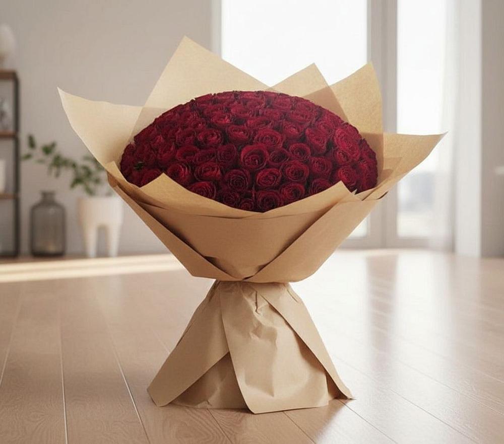 Букет 101 Красная роза в Сосновке