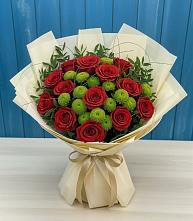 Букет цветов из:  Розы и Хризантемы в Сосновке