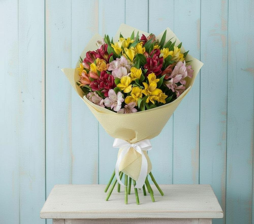 Букет цветов из: Альстромерии в Сосновке