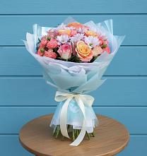 Букет цветов из:  Хризантемы и Розы в Сосновке