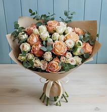 Букет цветов из:  Альстромерии и Розы в Сосновке